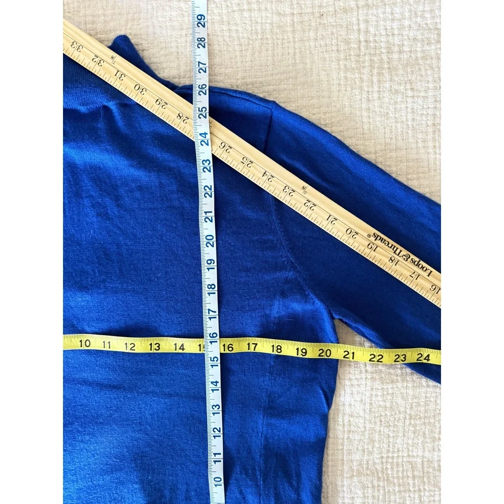 Orvis Passport Blue Unisex 1/4 Zip‎ Wool Pullover Preppy Minimalist Sweater L